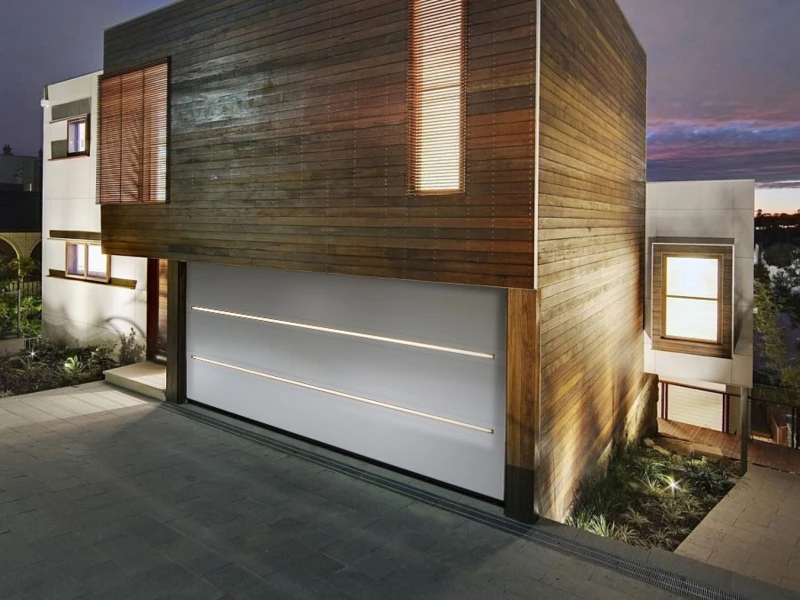 Autotallin nosto-ovi Slimline — JK-Ovet