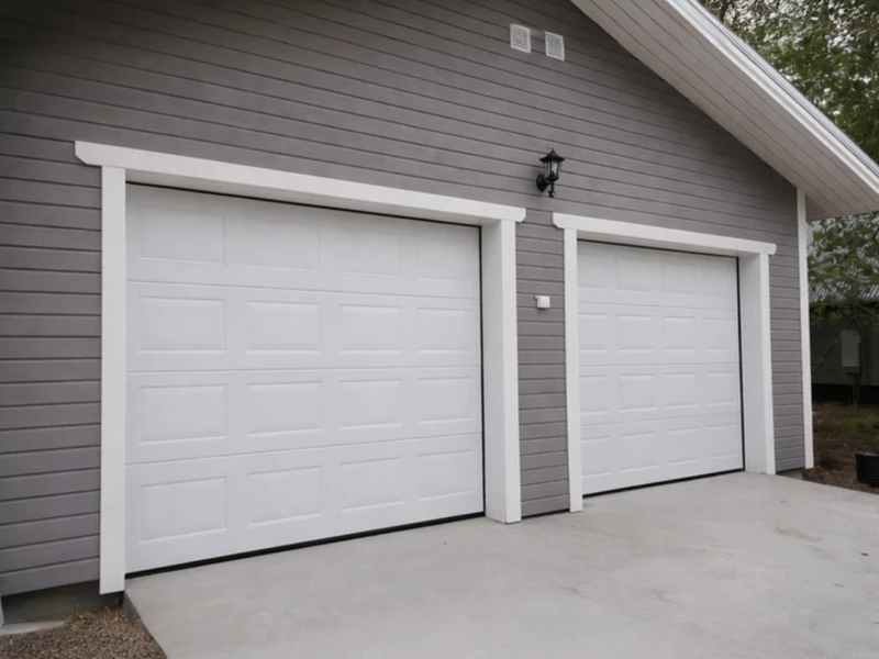 Peilikuvioidut nosto-ovet paritallissa